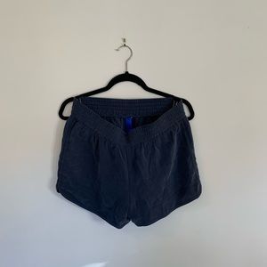 DARK BLUE SILK KIT AND ACE SHORTS